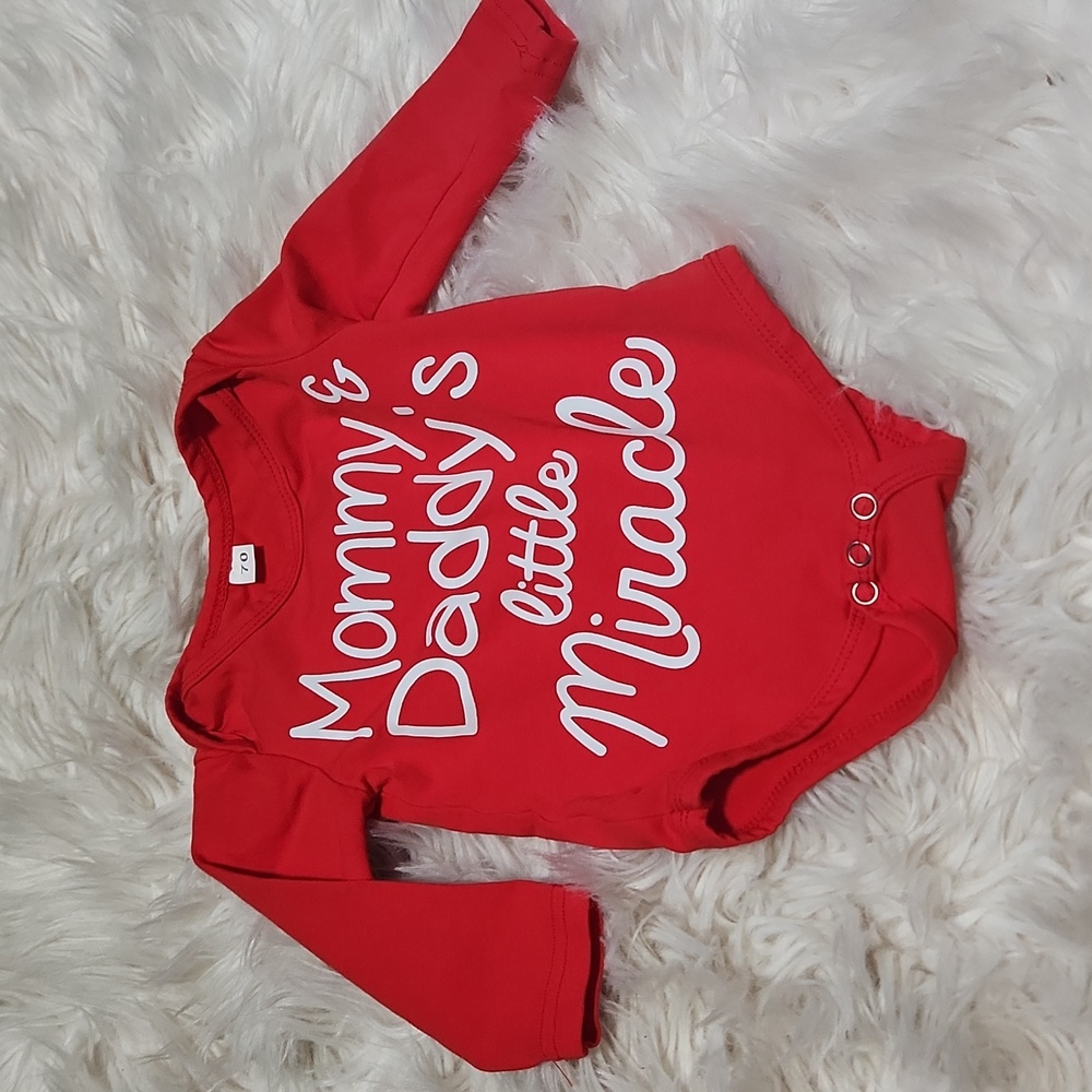 0 to 3 months "Miracle" long sleeve onesie